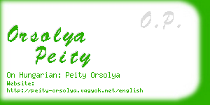 orsolya peity business card